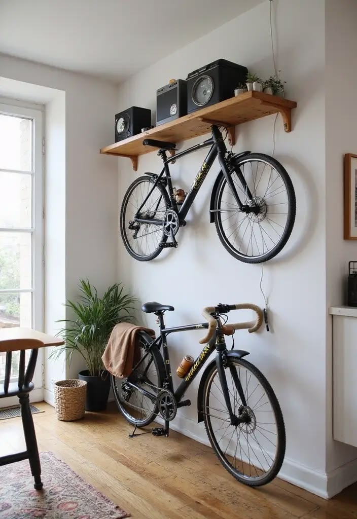 Apartment bicycle storage