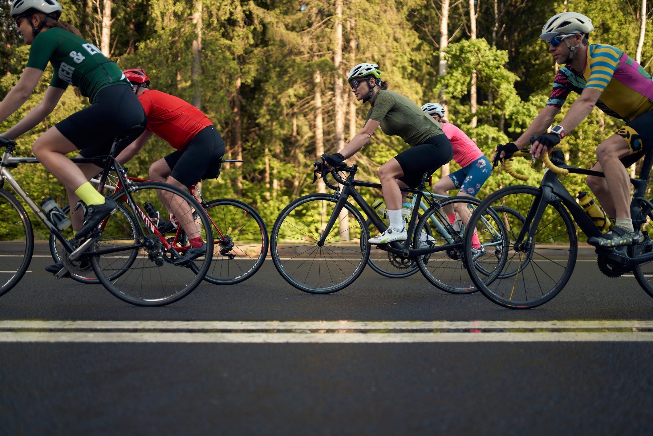 Beginner cycling group