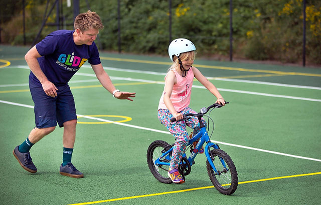 Bicycle gliding practice