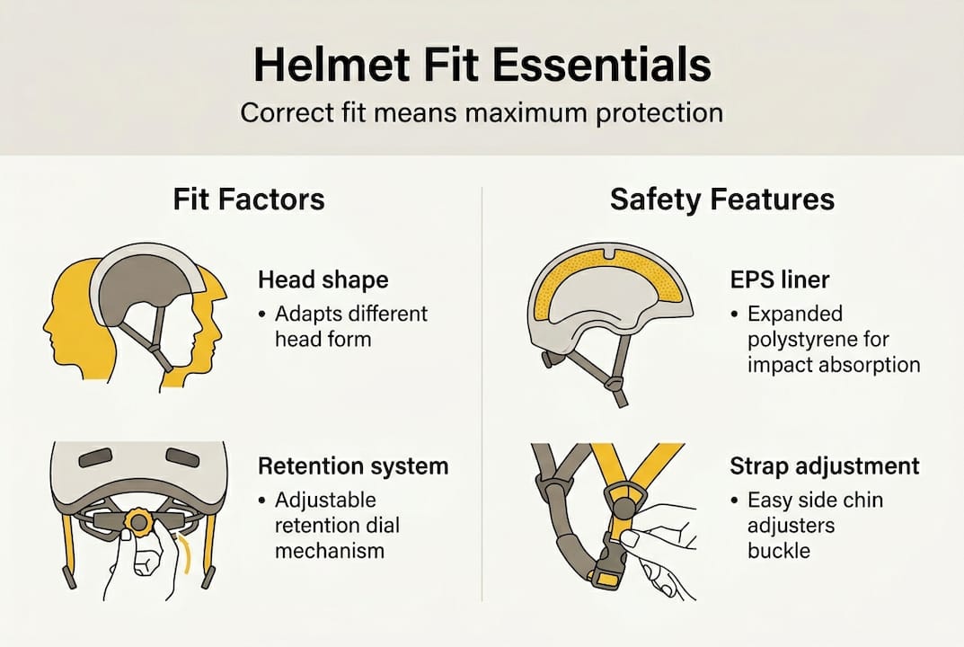 Bicycle helmet headshape