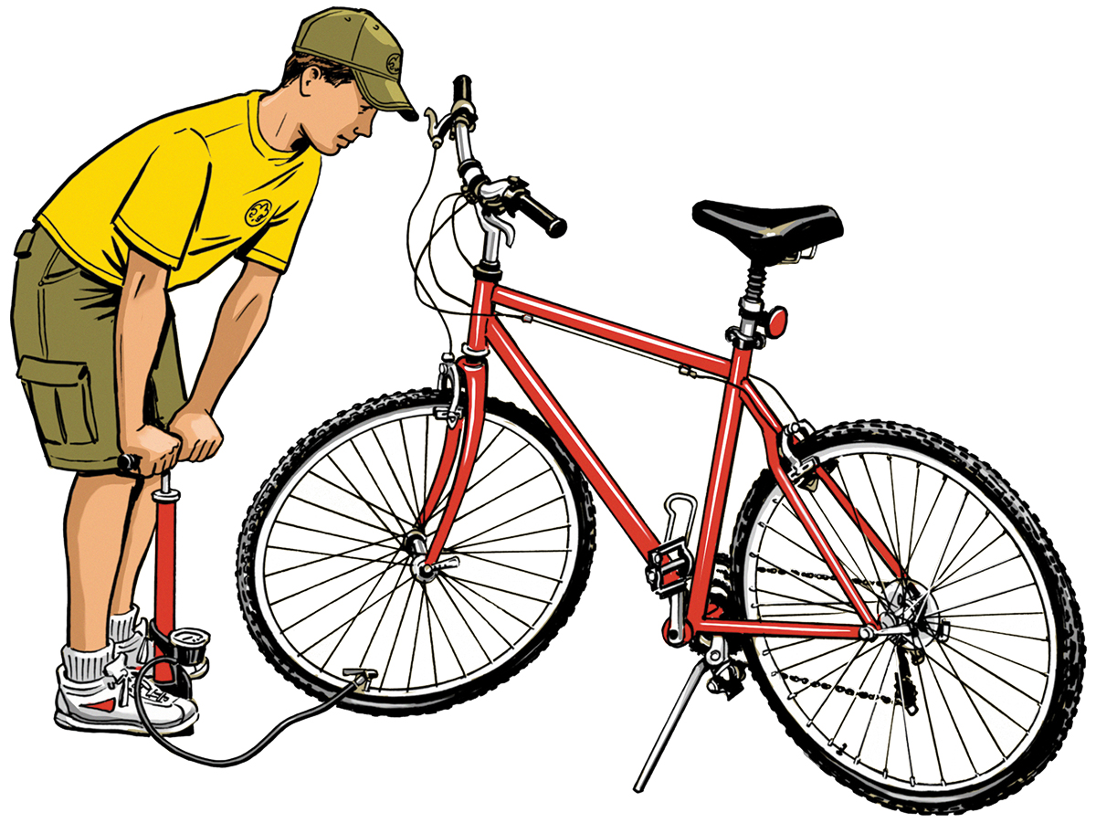 Bicycle tire safety inspection