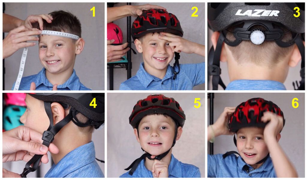 Correct helmet positioning
