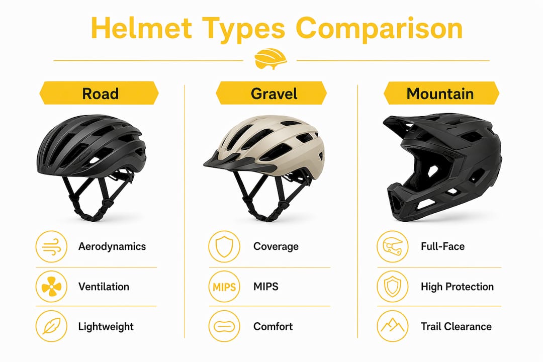 Cycling helmet categories