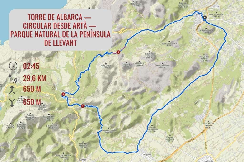 Trail route map