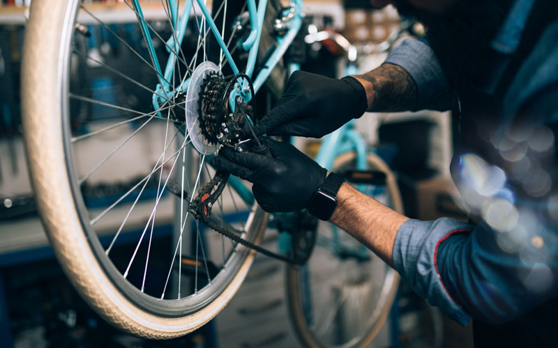 bicycle brake repair workshop