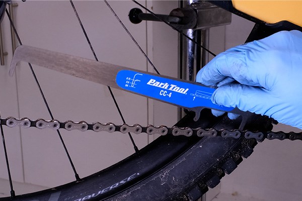 bike chain crank inspection