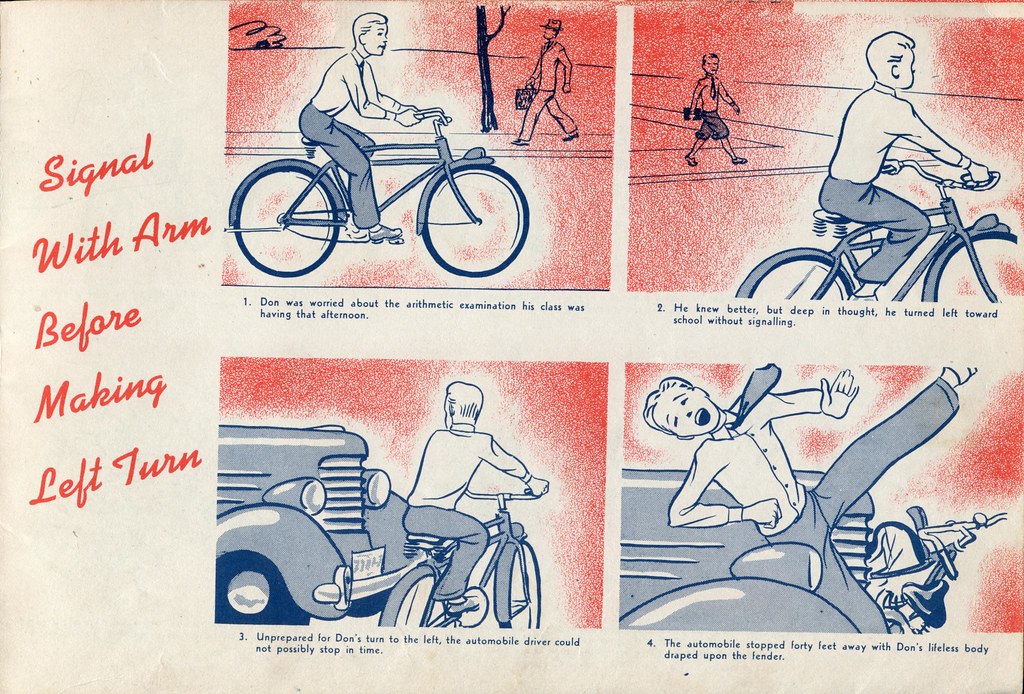 cycling club stopping gesture