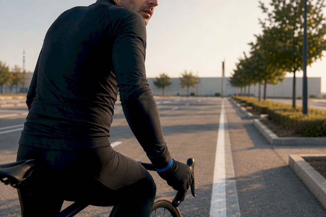 cyclist checking behind