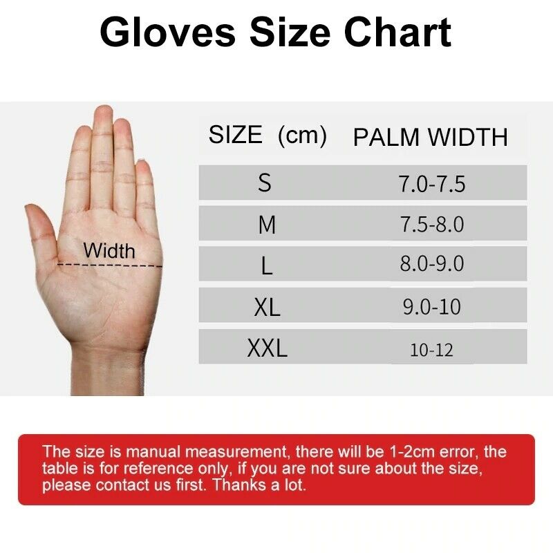 glove measurement chart
