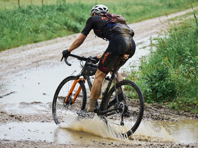 muddy gravel track