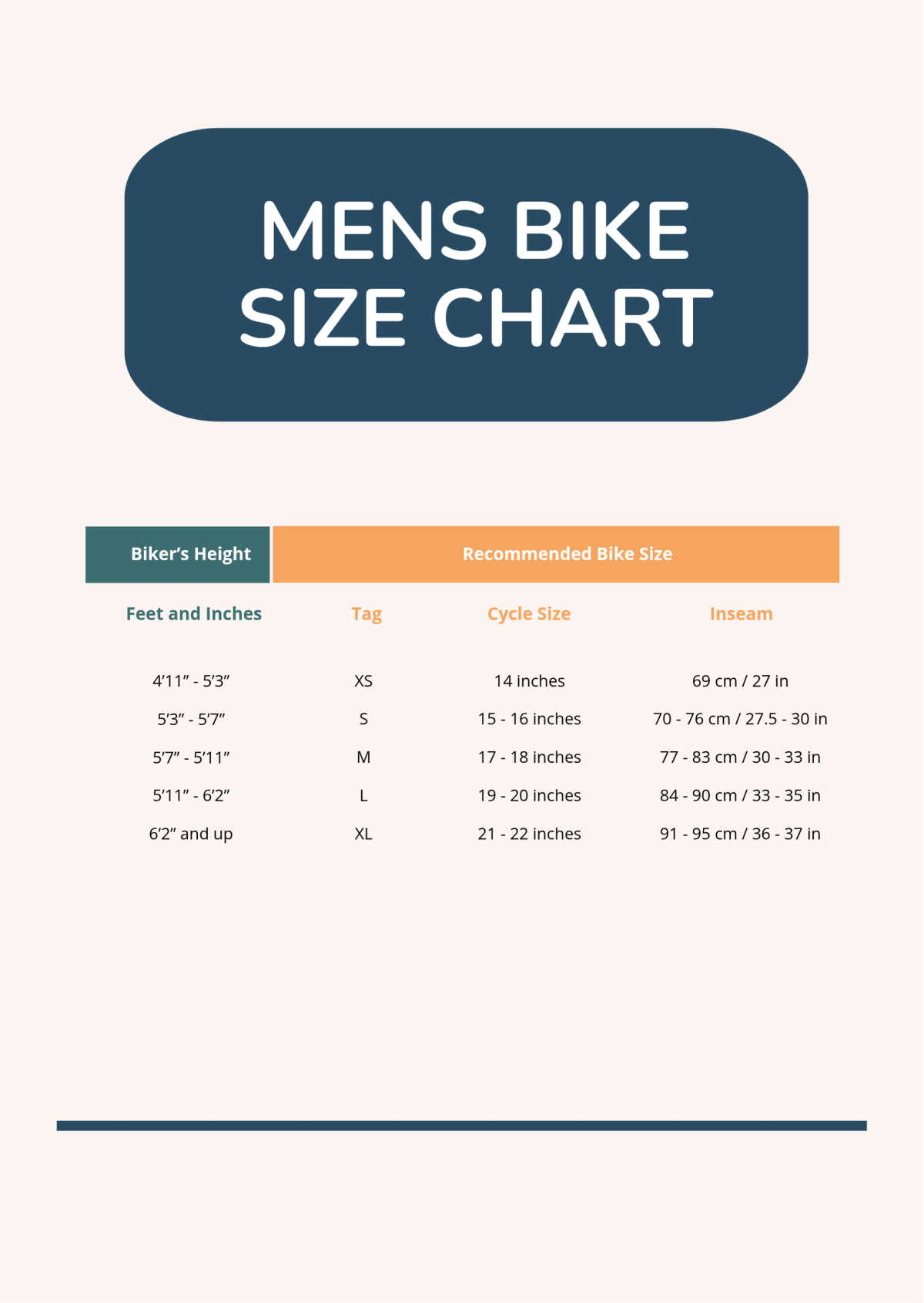 online bike measurements