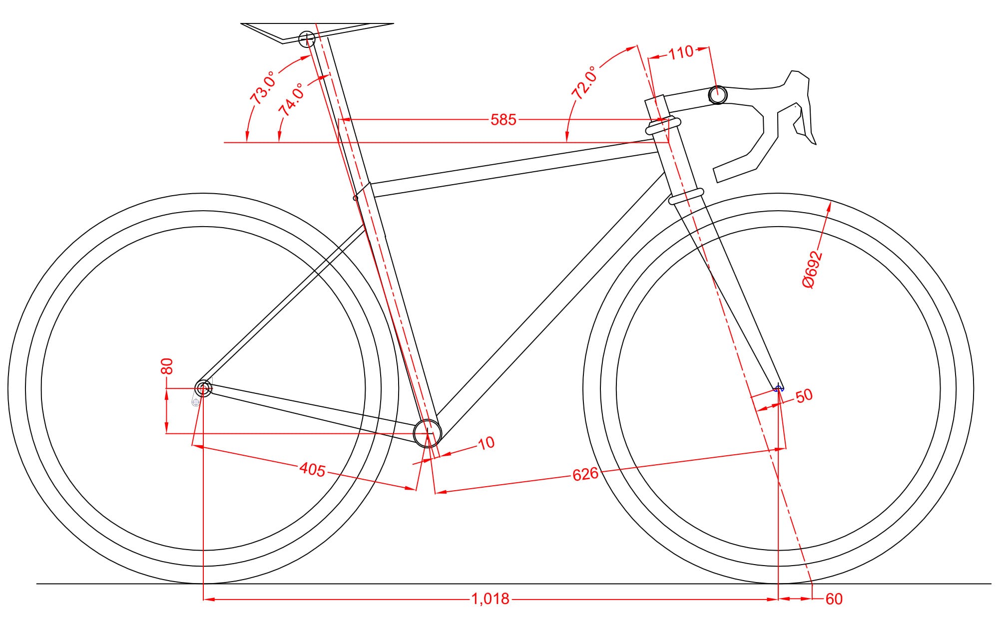 road bicycle geometry