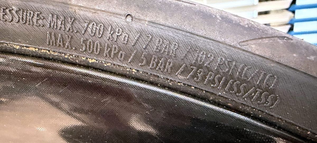 tire pressure markings
