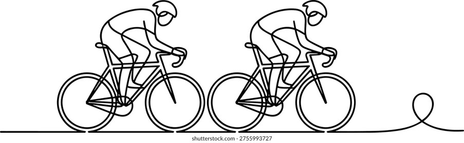two cyclist positions