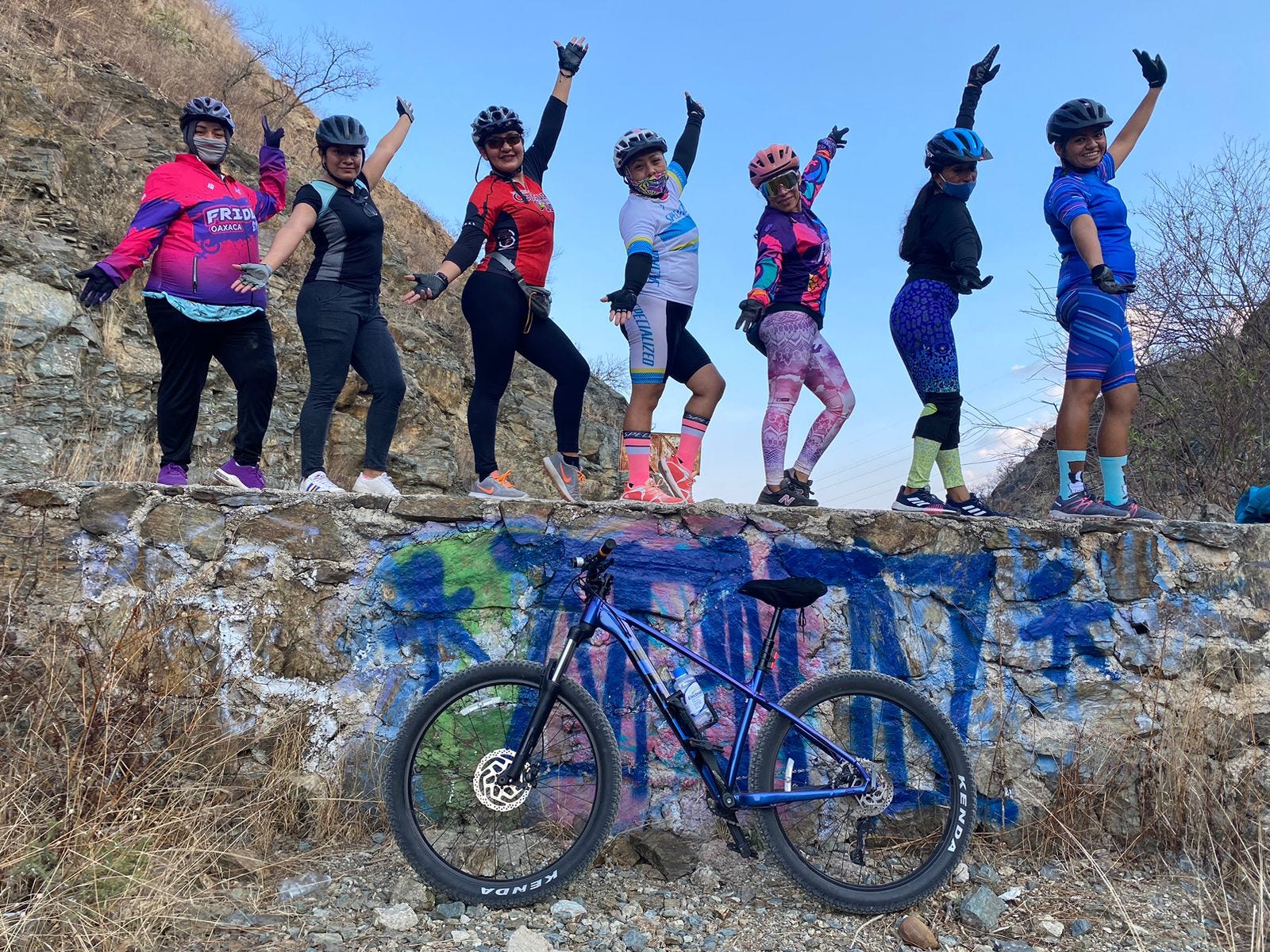 women mountain biking